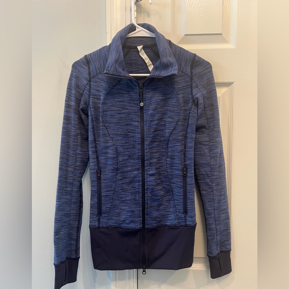LULULEMON Blue and Black Zip-Up Jacket SZ 2